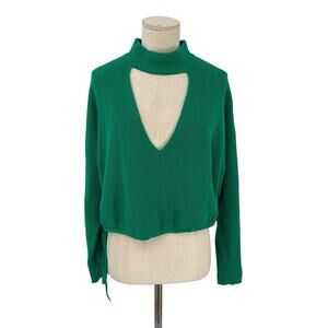 The Sei Sweater Cut Out High Neck Merino Cashmere Free Size P XS